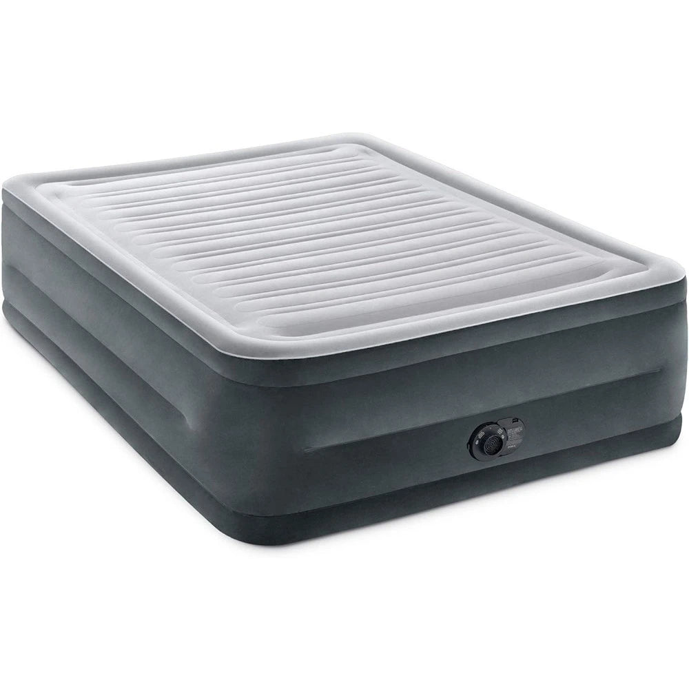 Queen Size Plush Air Mattress With Built In Pump For Travel