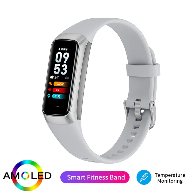 LIGE 1.1 Inch Amoled Smart Watch for Fitness Tracking