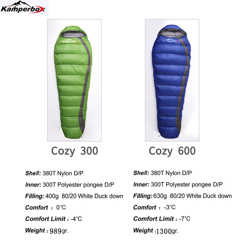 Kamperbox Down Sleeping Bag Ultralight For Winter Camping