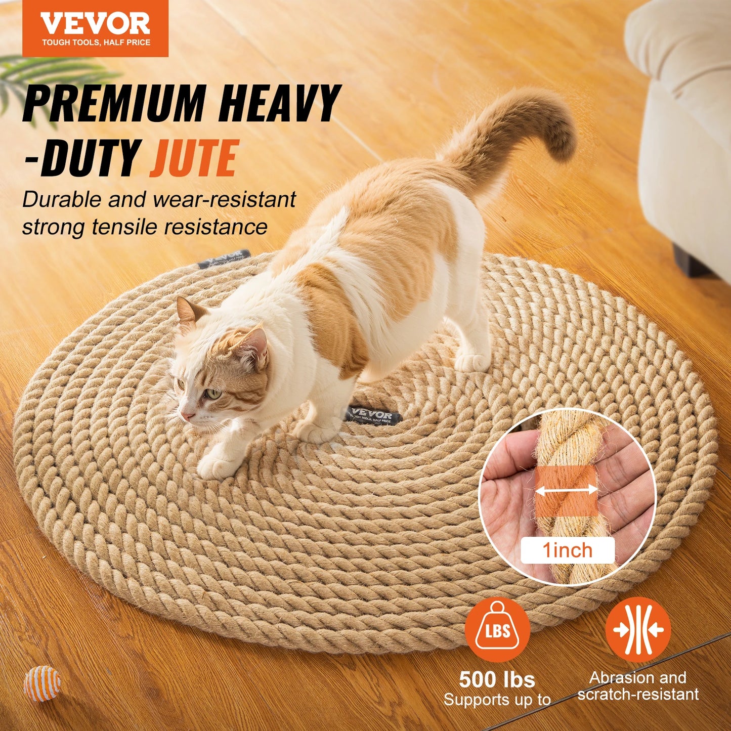 SucceBuy Gym Climbing Rope 50/100FT Heavy Duty