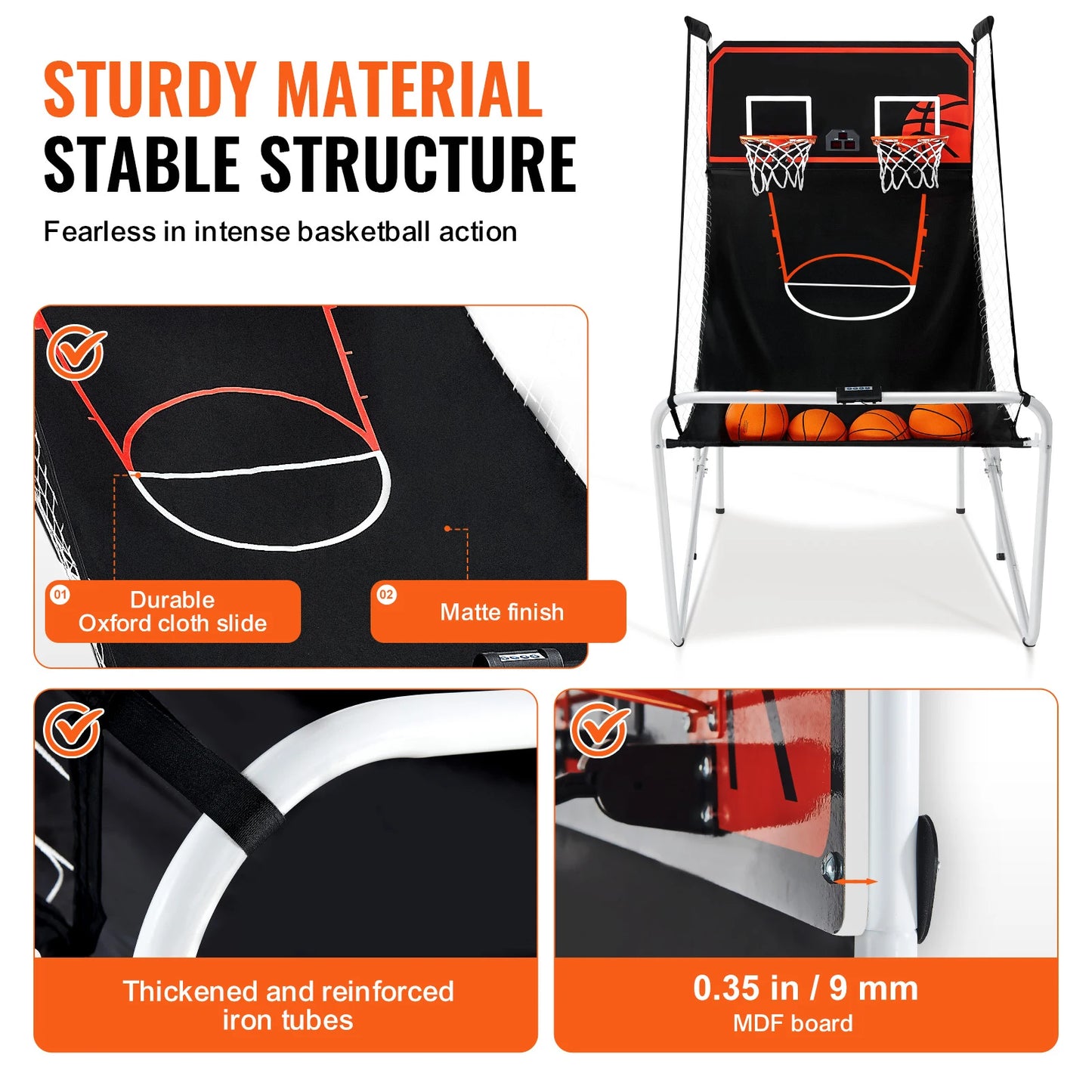 SucceBuy Foldable Indoor Basketball Arcade Game 2 Player