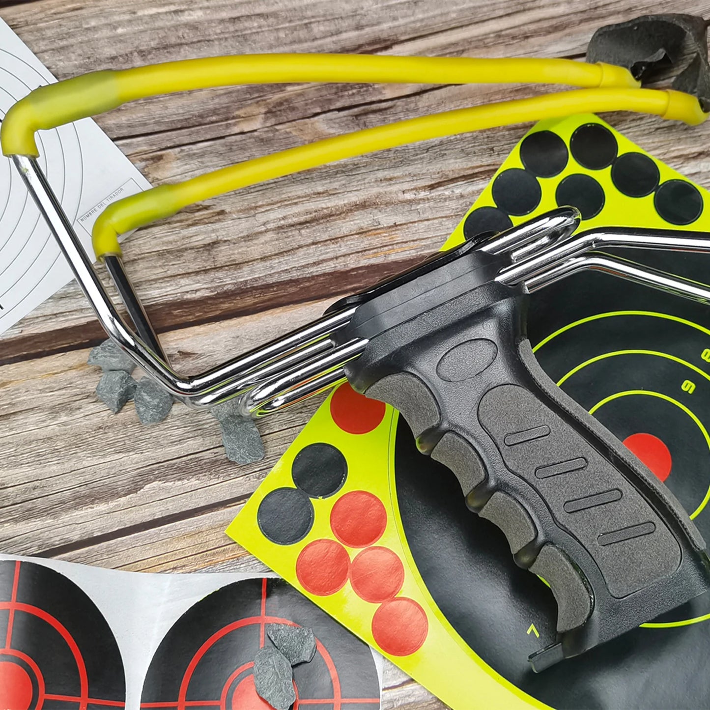 Slingshot Folding Rubberized Hunting Sling Shot for Adults