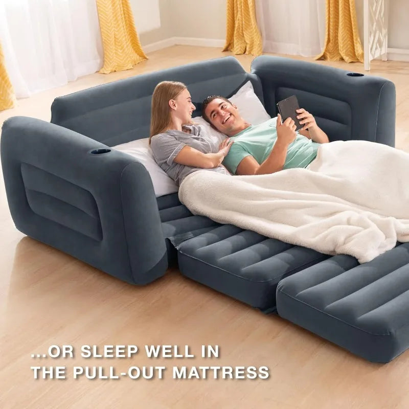 Intex Inflatable Furniture Set with Queen Pull-Out Sofa Bed