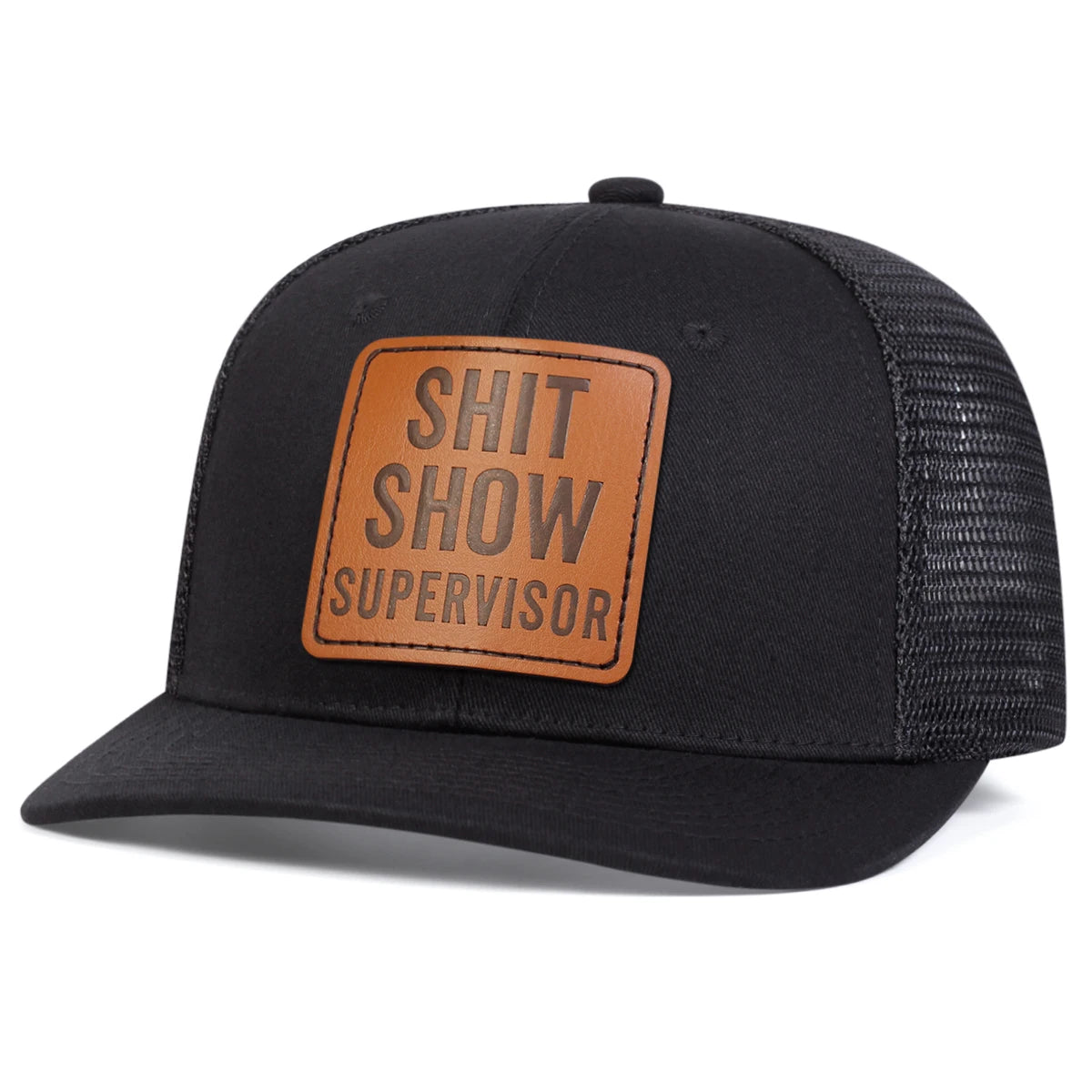 1piece Unisex SHIT SHOW Leather Patch Baseball Hat