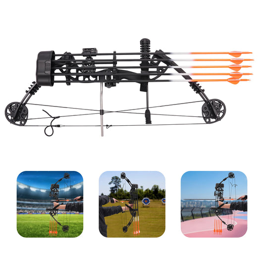 Roller Bow Composite Bow and Arrow Set for Outdoors