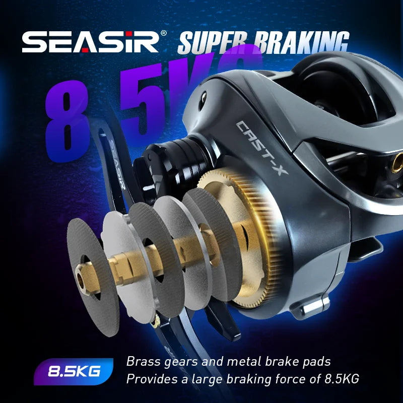 SEASIR Cast-X Baitcasting Reel 7.3:1 Gear Ratio
