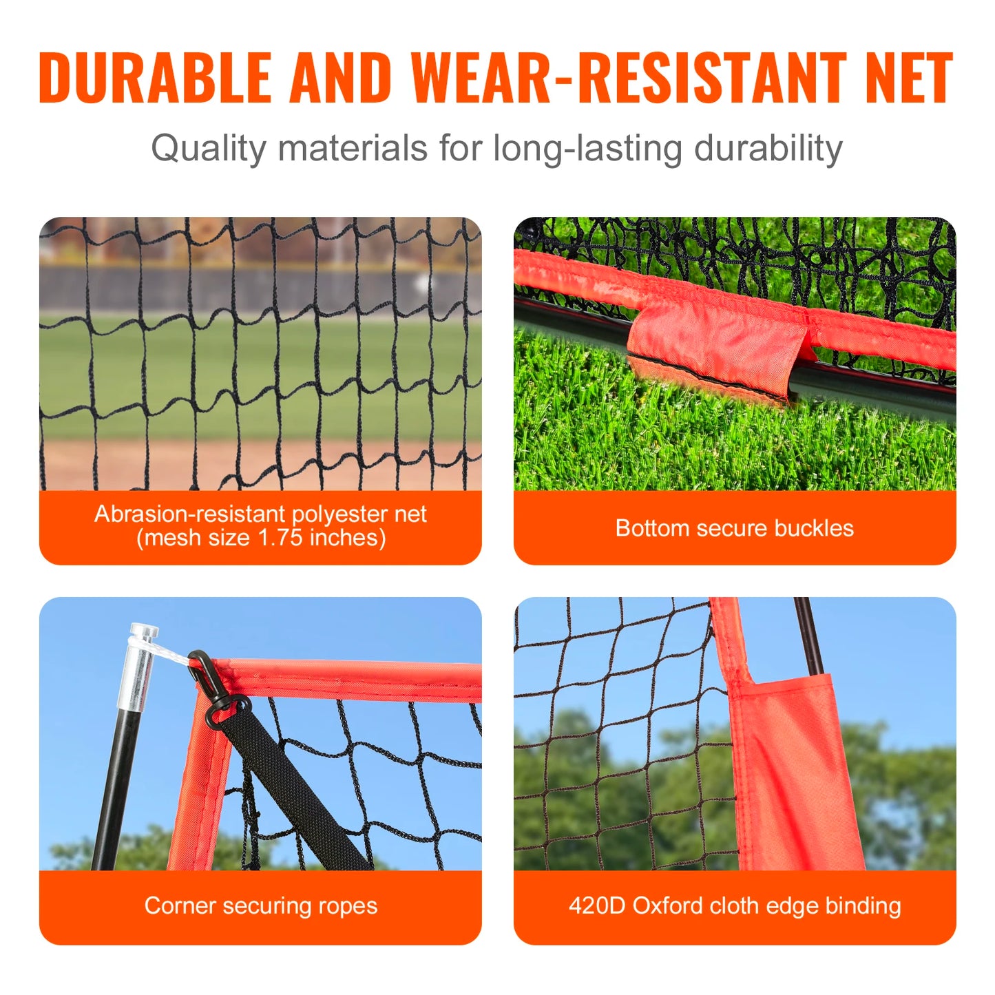 Vevor 5x5ft Baseball Softball Practice Net Bow Frame