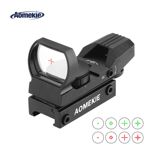 Red Green Dot 4 Reticles Reflex Sight Tactical 20mm Mount Rail