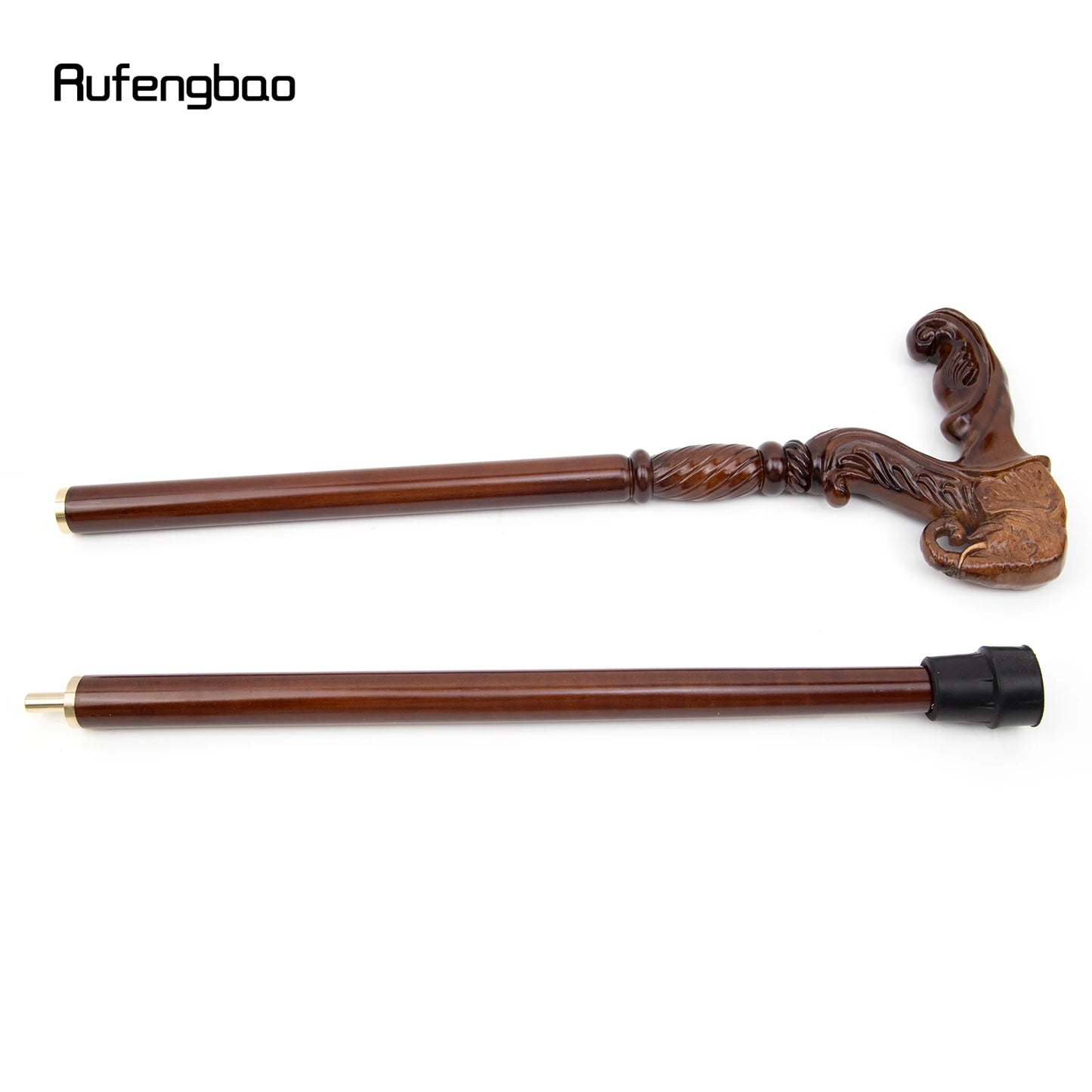 Elephant Brown Wooden Fashion Walking Stick 93cm Cane