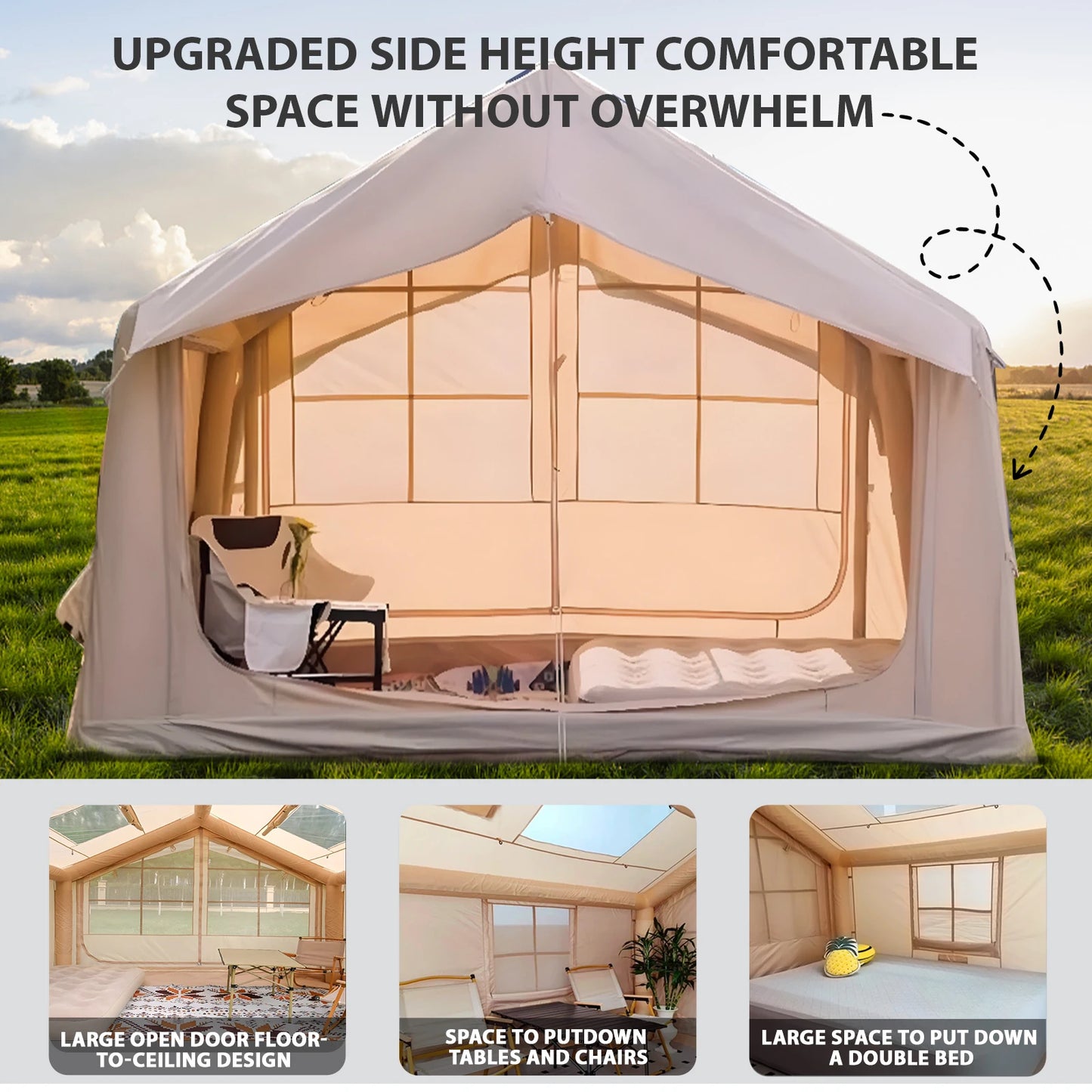 Inflatable Tent for Camping - Quick Setup for 6-8 People