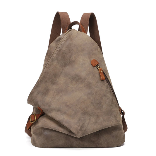 KL928 PU Leather Vintage Backpack for Travel and Hiking