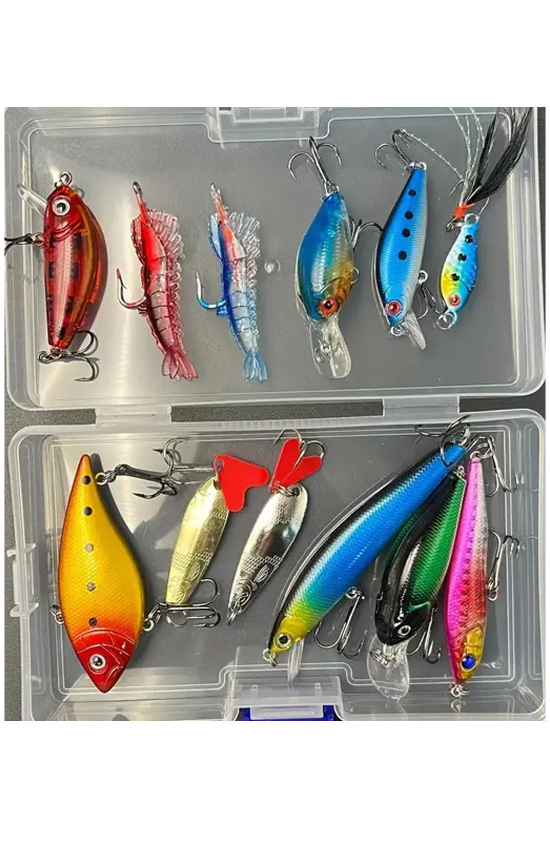 12pcs Premium Minnow Fishing Lure Set - Realistic Hard Baits for Fresh Water