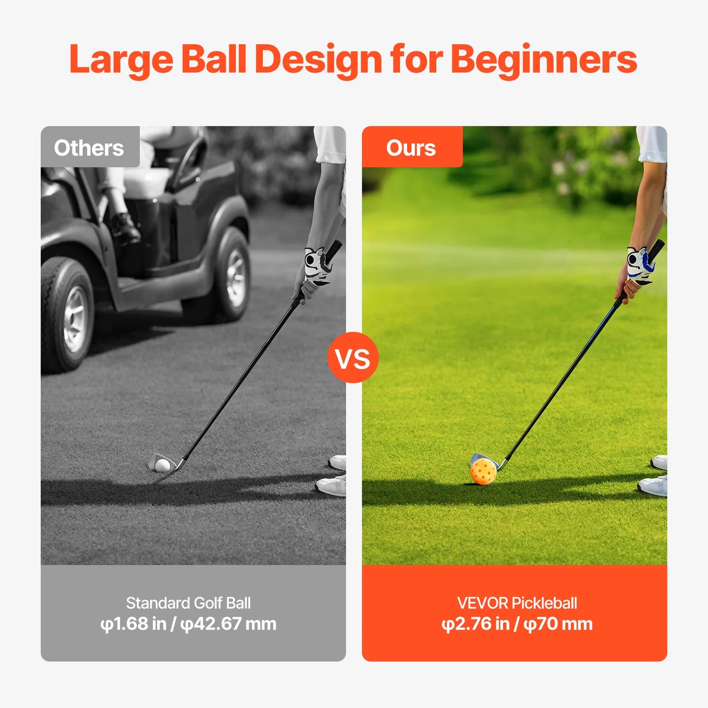 SucceBuy Kids Backyard Bucket Golf Set 3 6 9 Holes