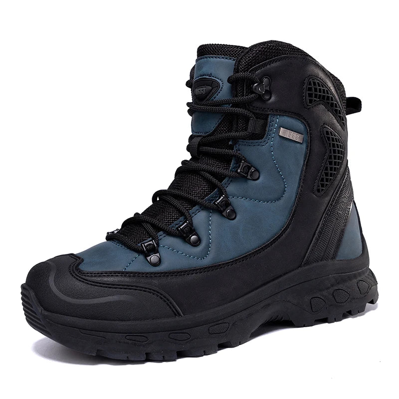 Mens Mountain Climbing Motorcycle Hiking Boots Waterproof