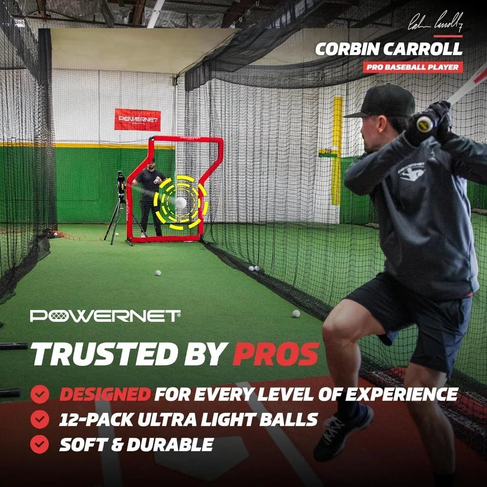 Launch F-lite Softball & Baseball Pitching Machine Bundle