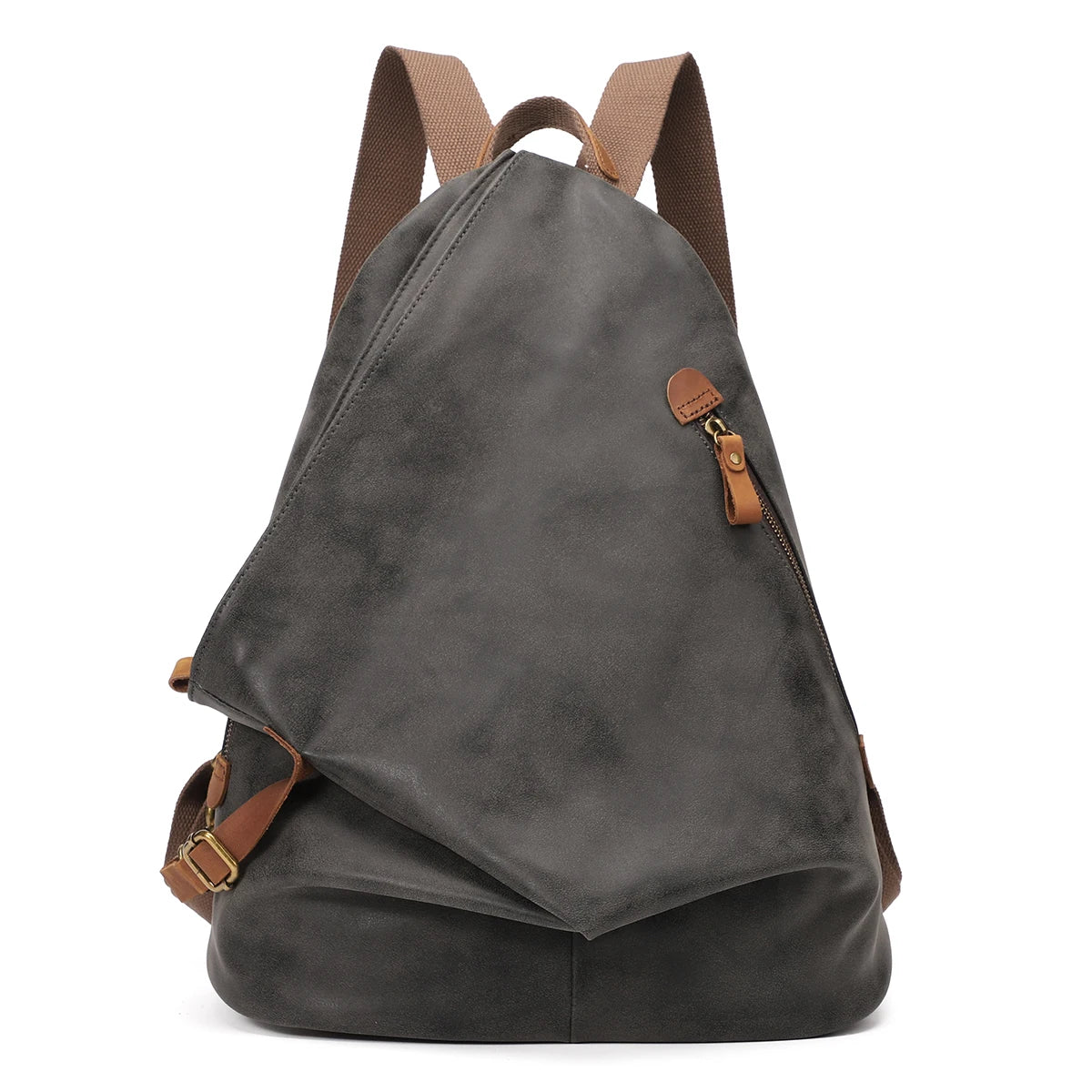KL928 PU Leather Vintage Backpack for Travel and Hiking