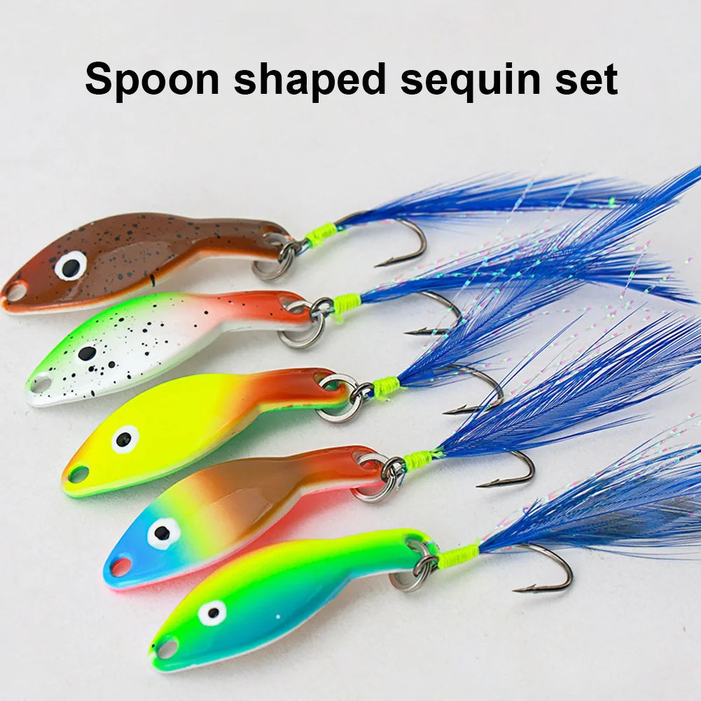 Metal Blade Fishing Lures 360 Degree Rotating Sequins