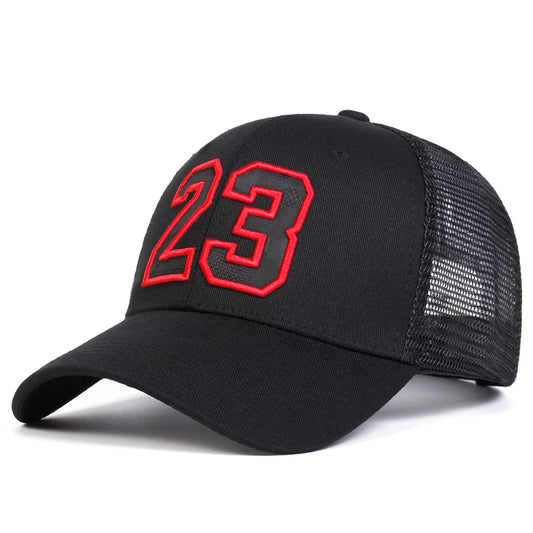 1Piece Unisex Number 23 Baseball Net Hat for Travel