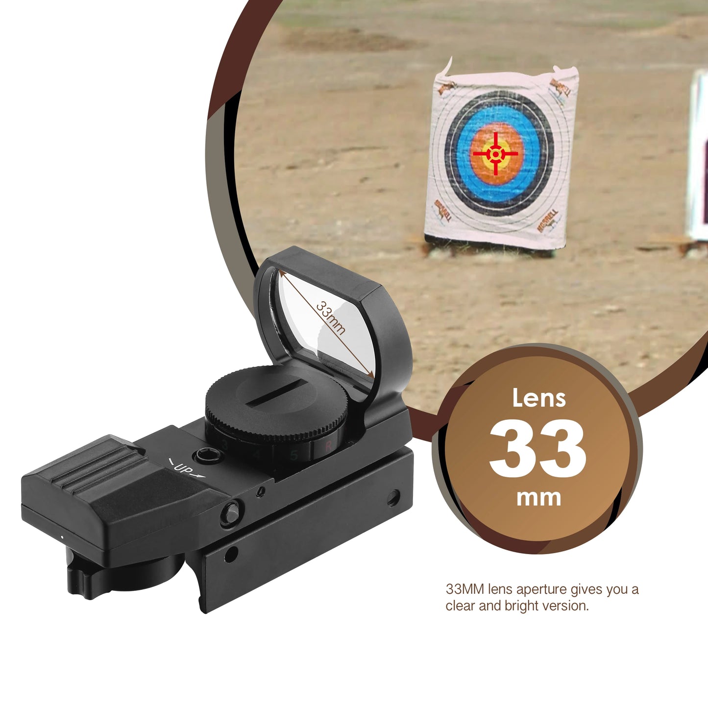 Red Green Dot 4 Reticles Reflex Sight Tactical 20mm Mount Rail